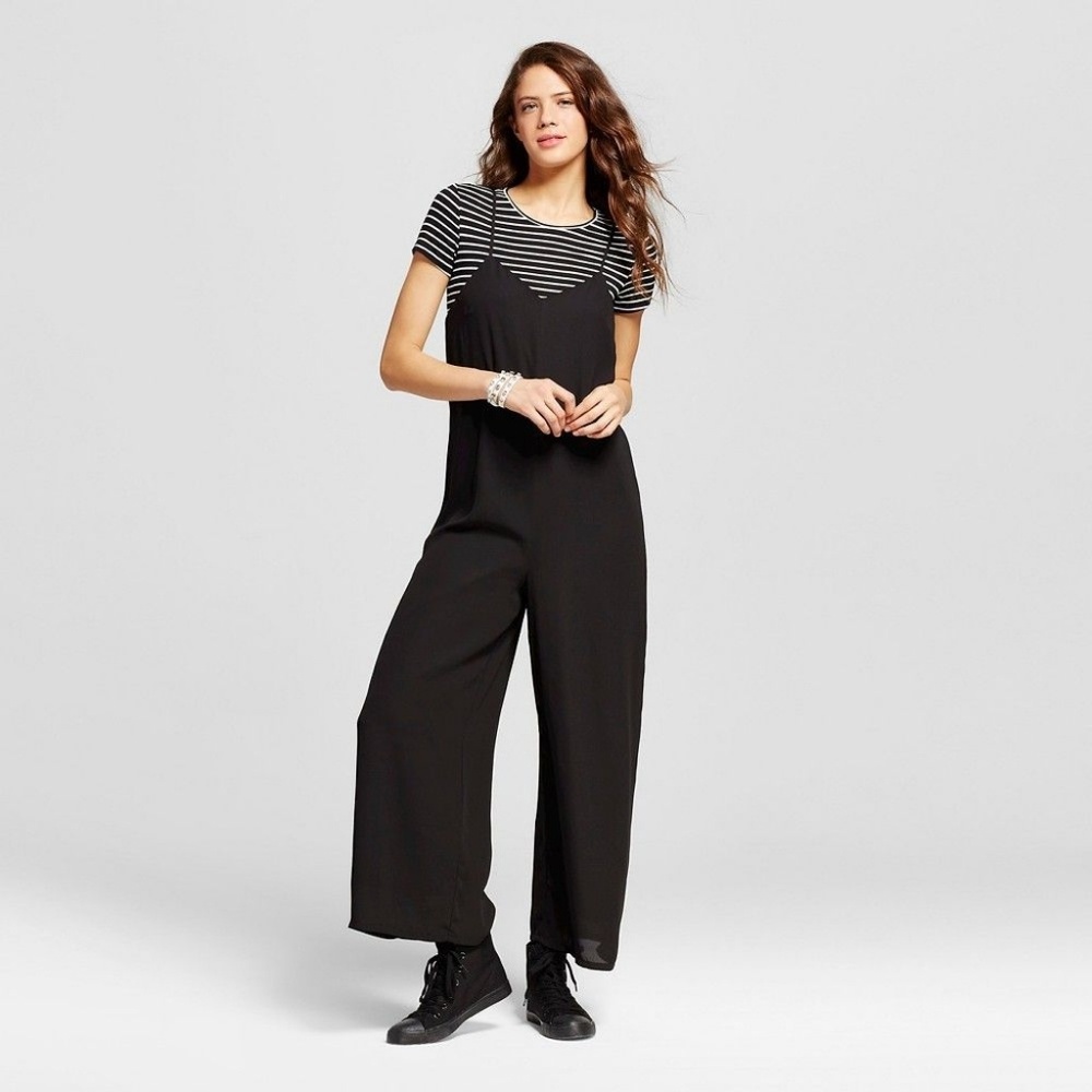 Xhilaration jumpsuit no striped shirt attached